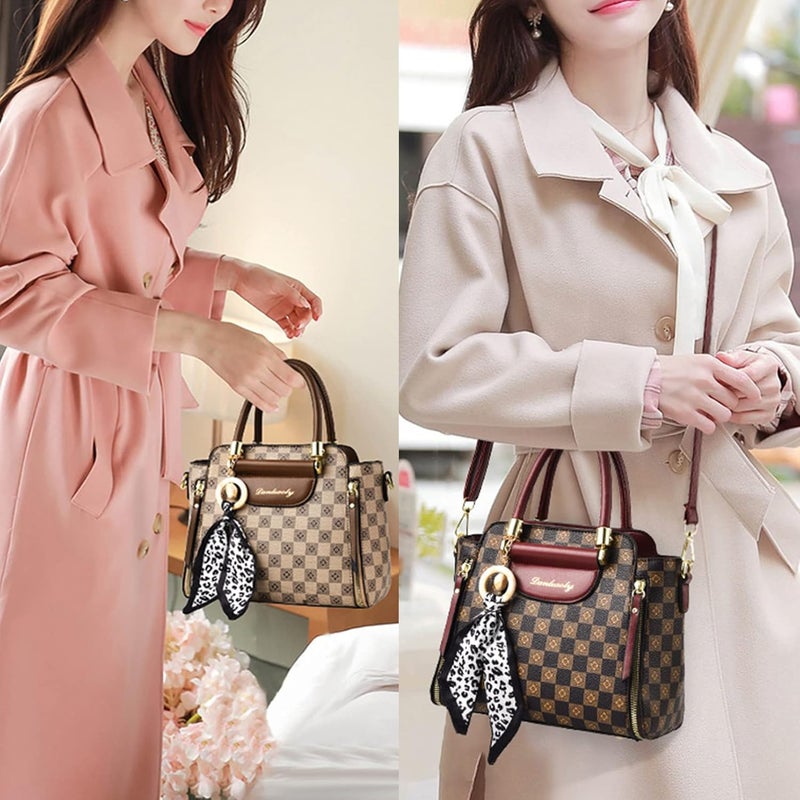 Phevos Women Handbags and Purse Tote Bags Ladies Satchel Shoulder Bag Retro Top Handle Hobo Purse - Image 2